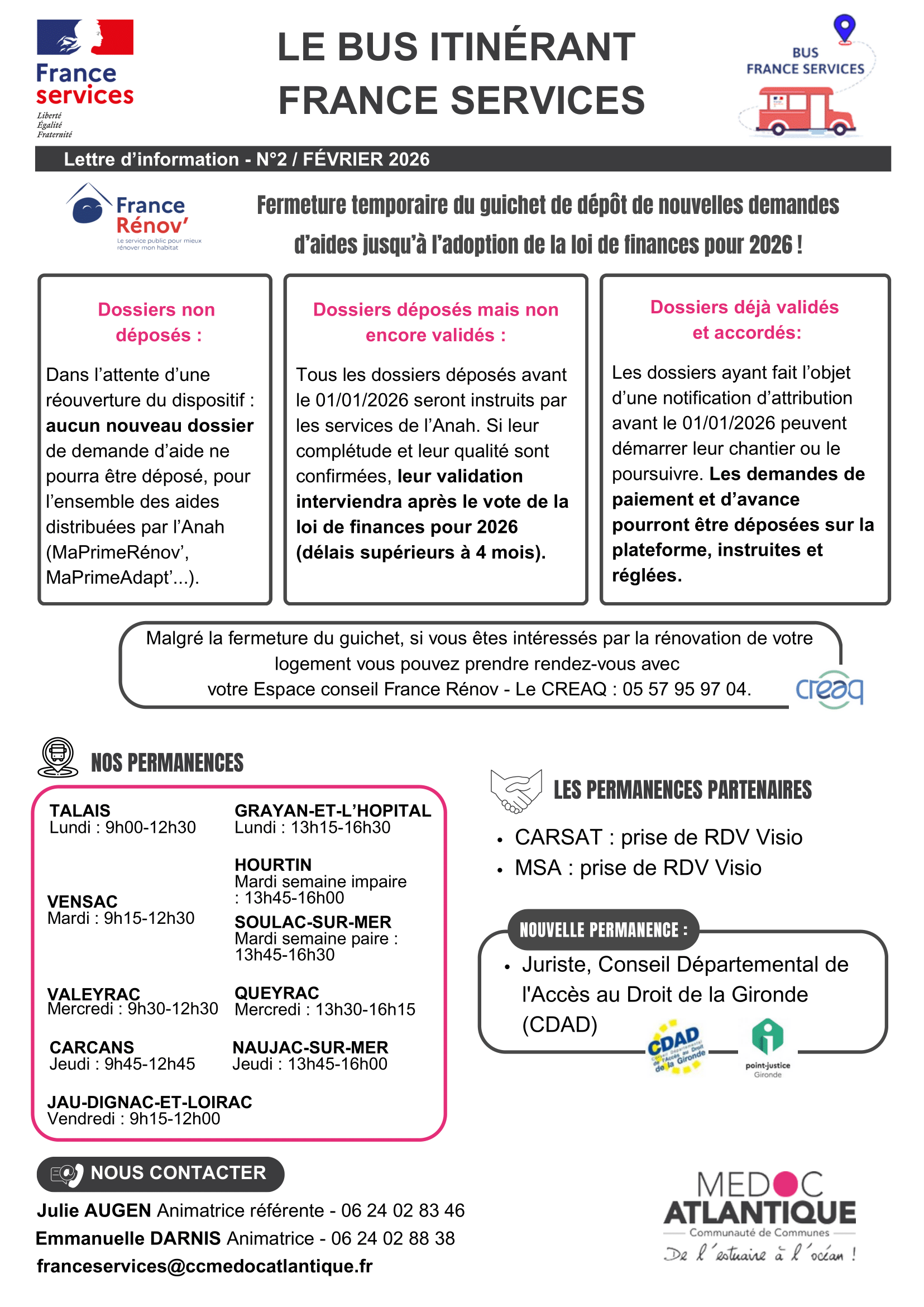 Newsletter Bus France services CDC MA février 2026-1